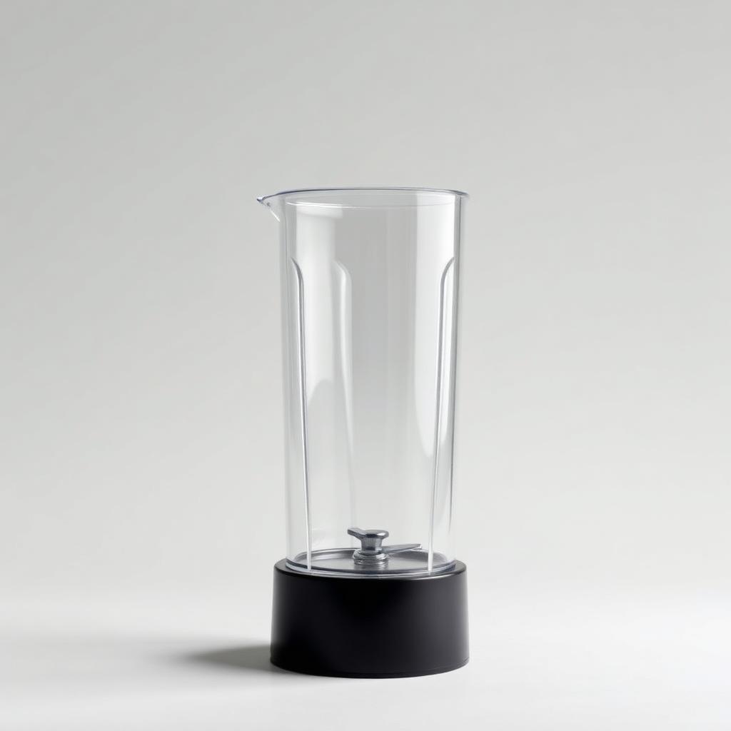 Liquidificador com copo transparente e base preta
